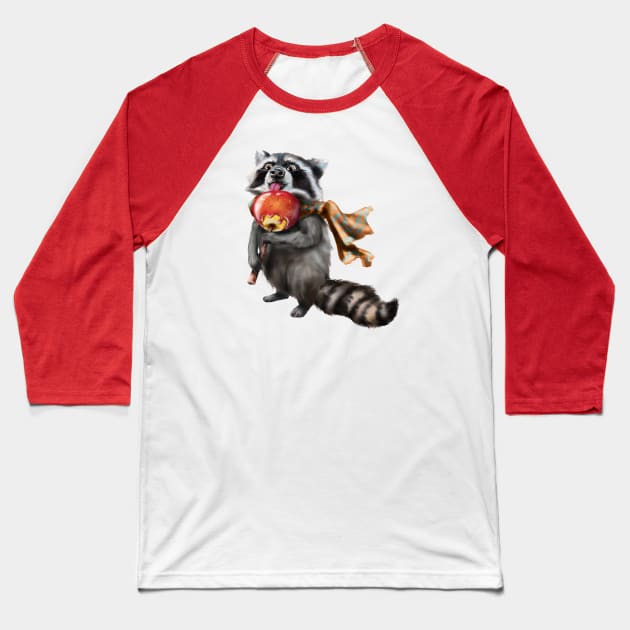 Cute racoon Baseball T-Shirt by Sitenkova